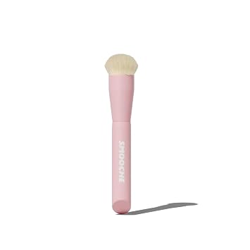 Smooche Brocha de maquillaje líquida, brocha de maquillaje facial para base líquida, crema BB y humectante tintado, cerdas suaves densas para una mezcla sin costuras, sin rayas y cobertura construible
