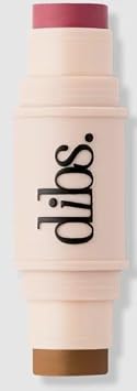 DIBS ~ Beauty Desert Island Duo Blush and Bronzer Stick Mini, Shade 5.5 Wine Not/Cocoa Kiss, Raspberry Mauve, bronceado a profundo con matices neutros