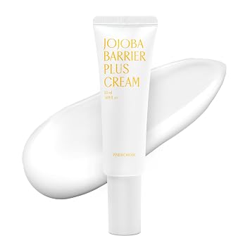 PINKWONDER Jojoba Barrier Plus Cream 1.69oz (1.7 fl oz), 24HR Crema facial hidratante facial de larga duración, aceite de jojoba y ácido hialurónico para piel seca sensible, cuidado de la piel coreano