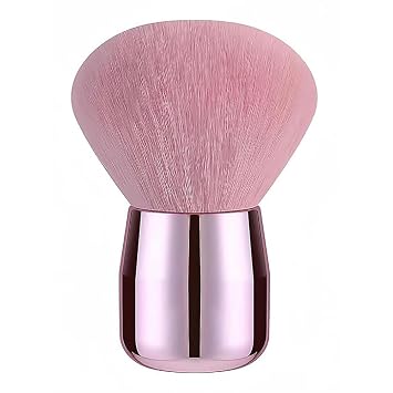 Brochas de maquillaje para mejillas, cepillo de polvo facial de tamaño de viaje para polvo suelto, cepillo de base esponjosa para cara, cepillo Kabuki para contornear polvo mineral crema o cosméticos líquidos