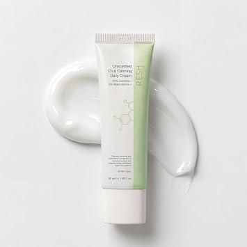 Crema reparadora de cica coreana - Hidratante facial hidratante para piel sensible y seca | Alivio del enrojecimiento, crema calmante con ceramida y pantenol (sin fragancia, 1.7 fl oz)