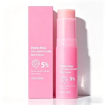 PDRN - Bálsamo múltiple de colágeno rosa para colocar debajo de los ojos, cuello, frente, cuidado hidratante y reafirmante para la rutina diaria de cuidado de la piel, cuidado coreano de la