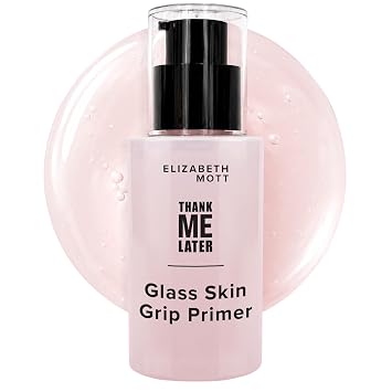 Elizabeth Mott Thank Me Later - Imprimación de agarre de vidrio para la piel, base de suero no pegajosa para piel luminosa y húmeda, niacinamida y ácido hialurónico, belleza coreana, vegano, libre de