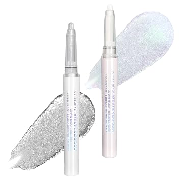 Yosca 2 barras de sombra de ojos en crema con purpurina, iluminador de ojos en barra