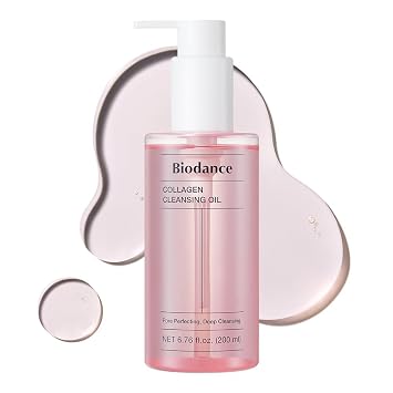 BIODANCE Aceite limpiador de colágeno, limpiador de aceite facial, removedor de maquillaje suave, removedor de manchas y puntos blancos para pieles sensibles, cuidado de la piel coreano 6.76 onzas