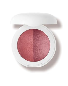 Dibs Beauty The Duet Baked Blush Duo, 0.19 onzas, Backstage - Rosa apagado - Malva/Ciruela profunda
