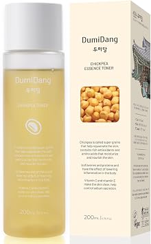 Tónico de esencia de garbanzos, fórmula coreana tradicional vegana para el cuidado de la piel, hidratante y antienvejecimiento con extracto de garbanzo fermentado y 8 tipos de complejo de frijoles, 6.8 fl oz | 6.75 onzas líquidas