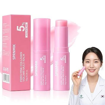 PDRN - Barra de bálsamo múltiple de colágeno rosa, refuerzo de piel K-Beauty con Volufiline, cuidado multiusos para cara, cuello, debajo de los ojos y la frente, ayuda a hidratar y suavizar el aspecto