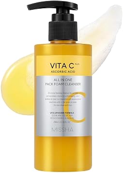 MISSHA Vita C - Limpiador de espuma de burbujas todo en uno, lavado facial