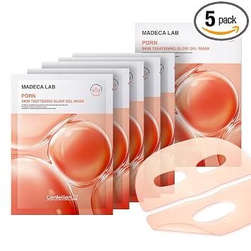 CENTELLIAN 24 Madeca Lab PDRN Máscara de Gel de Brillo para Rejuvenecimiento de la Piel (4 piezas) – Máscara Facial Reafirmante e Hidratante para una Piel Radiante, Cuidado Coreano de la Piel. PDRN