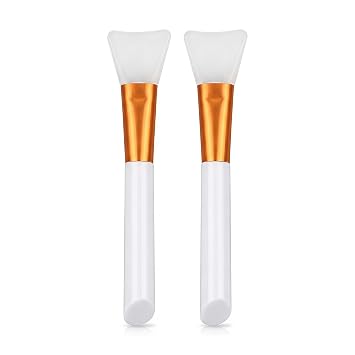 Paquete de 2 aplicadores de cepillo para máscara facial, cepillo de silicona para una cobertura uniforme y una aplicación más limpia, aplicador de máscara facial de silicona reutilizable para máscaras