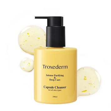 Limpiador de cápsulas de colágeno: gel coreano con péptidos, niacinamida y troxerutina, limpiador facial diario hidratante y removedor de maquillaje, cuidado de la piel suave K-Beauty, 6.76 onzas líquidas