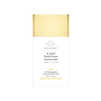 Drunk Elephant B-Goldi Bright Drops - 1.0 fl oz/1 fl oz - Gotas de suero de color iluminador - Cuidado clínico limpio de la piel - Libre de crueldad animal - Probado por dermatólogos - Libre de aceites esenciales, siliconas y fragancias