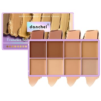 Paleta de corrector de crema de 8 tonos, contorno mate suave del corrector