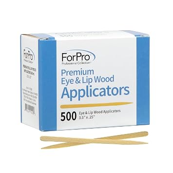 ForPro Premium Aplicadores de madera para ojos y labios, 500 unidades, 3.5