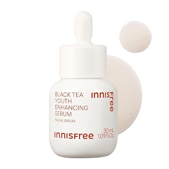 innisfree Black Tea Youth Serum | Tratamiento coreano antienvejecimiento con niacinamida para luminosidad, piel firme, hidratación y renovación visible de la piel
