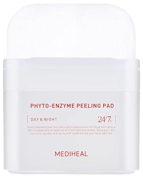 MEDIHEAL Phyto Enzyme - Almohadillas de gasa veganas para rejuvenecer la cara con LHA y enzima de papaya - Almohadillas para apretar poros para controlar el sebo - Exfoliante para células muertas de