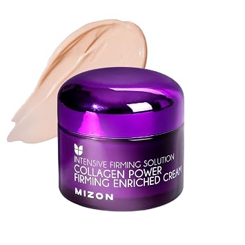 MIZON Línea de colágeno. Crema enriquecedora reafirmante de colágeno, cuidado de la piel coreano, cuidado de las arrugas, piel firme, antienvejecimiento (1.69 onzas líquidas)