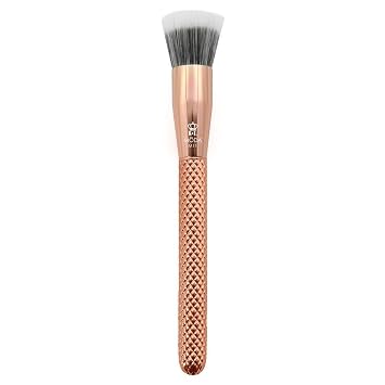 MODA Metallics Stippler - Brocha de maquillaje – Cepillo facial de doble fibra para base con aerógrafo