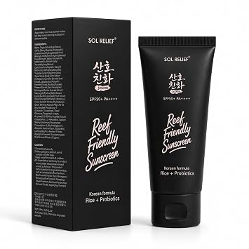 Protector solar Reef Safe, SPF50+, PA ++ arroz y probióticos | Protector solar coreano orgánicoSolución coreana para el cuidado de la piel para todo tipo de pielProtección nutritiva de la piel y UV