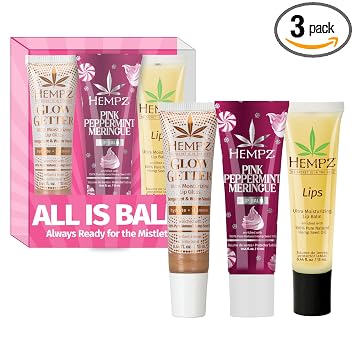 Hempz Kit Todo es Bálsamo, Paquete de 3, Bálsamo Labial, Cuidado Labial Nutritivo, Brillo de Edición Limitada, 0.44 oz