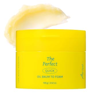 Ariul The Perfect Quick Oil Balm to Foam Cleanser – Bálsamo limpiador 3 en 1, limpiador profundo de poros con aceites de jojoba, girasol y almendras, limpiador facial coreano (3.52 onzas)