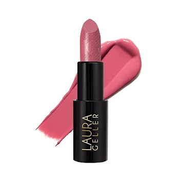 LAURA GELLER NEW YORK Lápiz labial esculpido icónico horneado con fórmula cremosa hidratante, ligero, de larga duración y a prueba de manchas, color rosa Prince Street