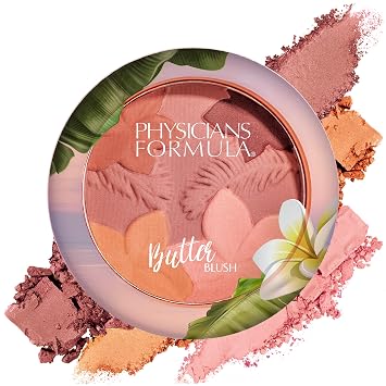 Physicians Formula Polvo de Maquillaje Rubor Mantequilla Monoi Mate, Mauvy Mates, Dermatólogo Testado