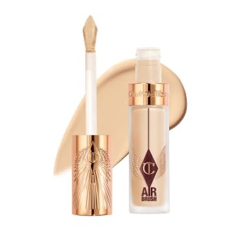Charlotte Tilbury AIRbrush Corrector de desenfoque impecable – Corrector para ojeras, manchas y más – Hidratante, cobertura completa con un acabado mate natural