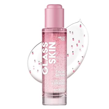 Hello You Suero facial de colágeno con ceramida, probado por dermatólogos, antienvejecimiento, cuidado de la piel coreano, hidrata, mejora la barrera cutánea, promueve la piel de vidrio, reduce las líneas finas y las arrugas, 1.69 onzas líquidas
