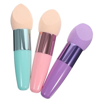 Beavorty Esponja de maquillaje 3pcs esponja esponja mezcla esponja cepillo cepillo polvo