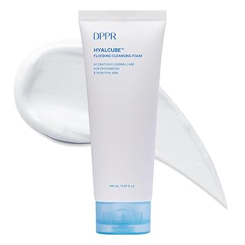 HYALCUBE - Espuma limpiadora de inundación, lavado facial, limpiador facial, cuidado de los poros y piel cristalina, cuidado de la piel coreano, ácido hialurónico, LHA, PHA, hidratante, lavado