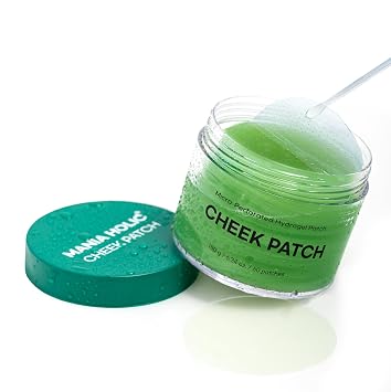 MANIA HOLIC Cheek Patch - Almohadillas de tóner facial de hidrogel para hidratar y enfriar la piel enrojecida con té verde y CICA, cuidado de la piel coreano hidratante, 6.34 onzas líquidas (60 unidades)