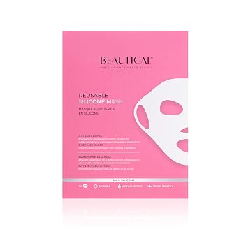 Máscara facial de silicona reutilizable para el cuidado de la piel, soporte de máscara de hoja para cara, máscara de silicona de grado médico que se bloquea en sueros y humedad, lavable