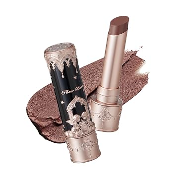 Flower Knows Little Angel Lápiz Labial Mate, Barra de Lodo Labial Súper Suave y Ultra Sedosa, Maquillaje de Labios Vegano de Larga Duración e Hidratante para Niñas y Mujeres, Acabado Marrón