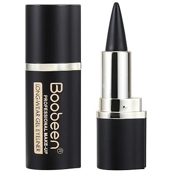 Boobeen Lápiz delineador de ojos negro – Secado rápido, impermeable y a prueba de manchas – Delineador de ojos de gel para todo el día – Crea un aspecto de ojos llamativo