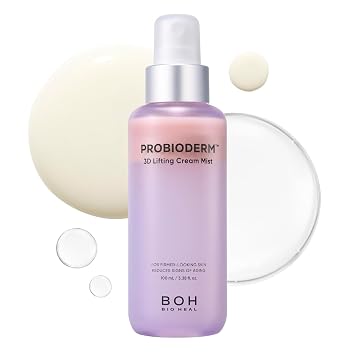 BIOHEAL BOH Probioderm 3D Lifting Cream Mist 3.38 fl oz | Spray facial coreano con hidratación similar a la crema para un brillo instantáneo, piel de aspecto firme y actualización sobre la marcha