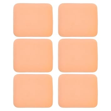 Ipetboom 6pcs Makeup Powder Puff Set Rectangular Soft Face Sponges for Wet and Dry Foundation Application, Skin-friendly Non-stick Makeup Applicator for Skin Types