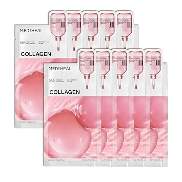 MEDIHEAL Mascarilla facial esencial de colágeno, reafirmante de la piel
