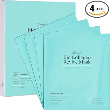 Ebanel Bio Collagen Face Mask, Hydrating Overnight Korean Face Sheet Masks
