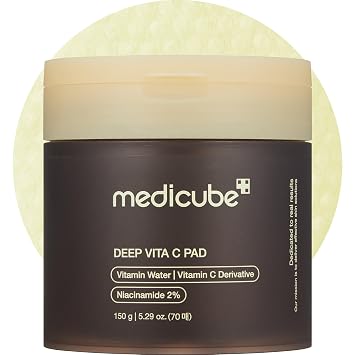 medicube Almohadillas de tóner Deep Vita C Almohadilla de tóner facial para