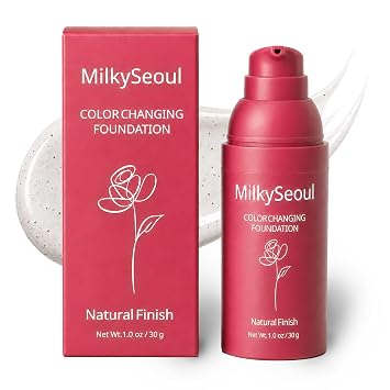 Base de maquillaje coreana que cambia de color, base líquida que se adapta al tono de piel para mujeres, maquillaje de acabado natural autoajustable, cobertura hidratante para piel madura, difumina