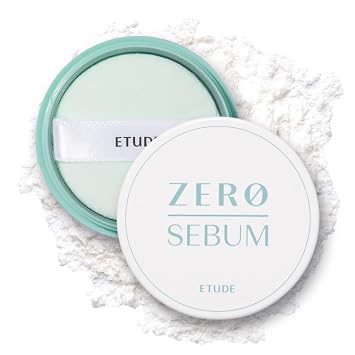 ETUDE Zero Sebum Loose Setting Powder for Oily Skin, Soft Matte, 0.14 oz