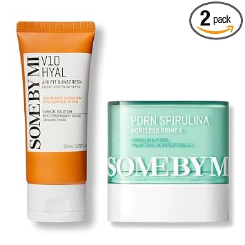 SOME BY MI PDRN - Imprimación de espirulina sin poros y protector solar Hyal Air Fit SPF 50 V10