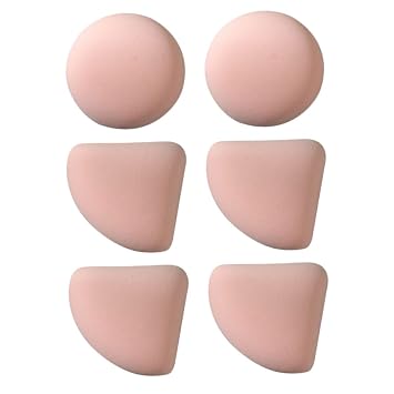 6 uds Puff portátil polvo puffs crema a polvo base redonda belleza puffs almohadillas de algodón para la cara Esponjas para Maquillaje húmedo seco Puffs esponja de maquillaje femenino Pva