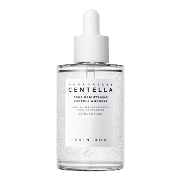 SKIN1004 Ampolla de cápsula equilibradora de tonos, suero de niacinamida y centella para cara, suero facial hidratante coreano para ayudar a equilibrar el tono desigual de la piel con ácido