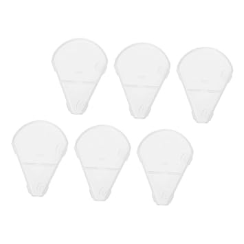 6pcs Makeup Brush Cover Set, White ABS Plastic Protectors