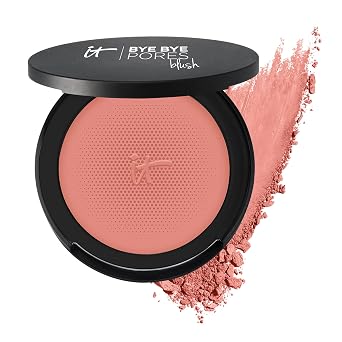 IT Cosmetics Bye Bye Pores Blush – Color transparente y edificable – Difunde el aspecto de poros e imperfecciones – Con seda, colágeno hidrolizado, péptidos y antioxidantes – 0.192 onzas
