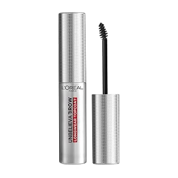 L'Oreal Paris Unbelieva-Brow - Capa de larga duración para cejas, impermeable, resistente a las manchas, a prueba de transferencia, secado rápido, aplicación fácil y rápida con cepillo preciso, universal transparente, 0.15 onzas líquidas
