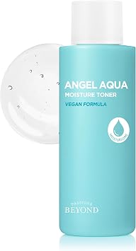 Beyond Angel Aqua Moisture Big Toner (16.9 fl oz) - Cuidado de la piel coreano. Hidratación refrescante y calmante para pieles sensibles, fórmula vegana. Chervillo, ácido hialurónico, pantenol.